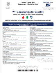 Form W-1E &quot;Application for Benefits&quot; - Connecticut