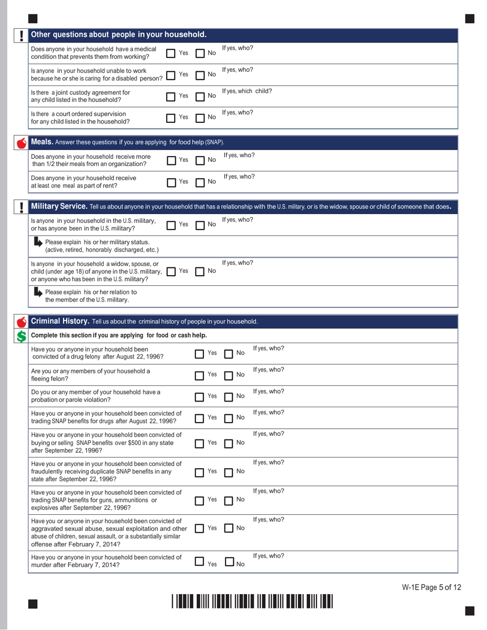 Form W-1E Application for Benefits - Connecticut, Page 9