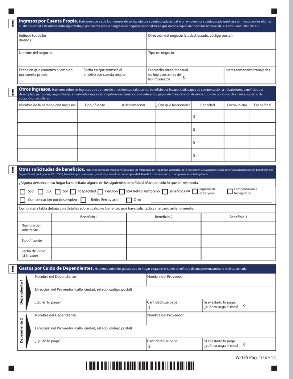 Formulario W-1ES Solicitud De Beneficios - Connecticut (Spanish), Page 14