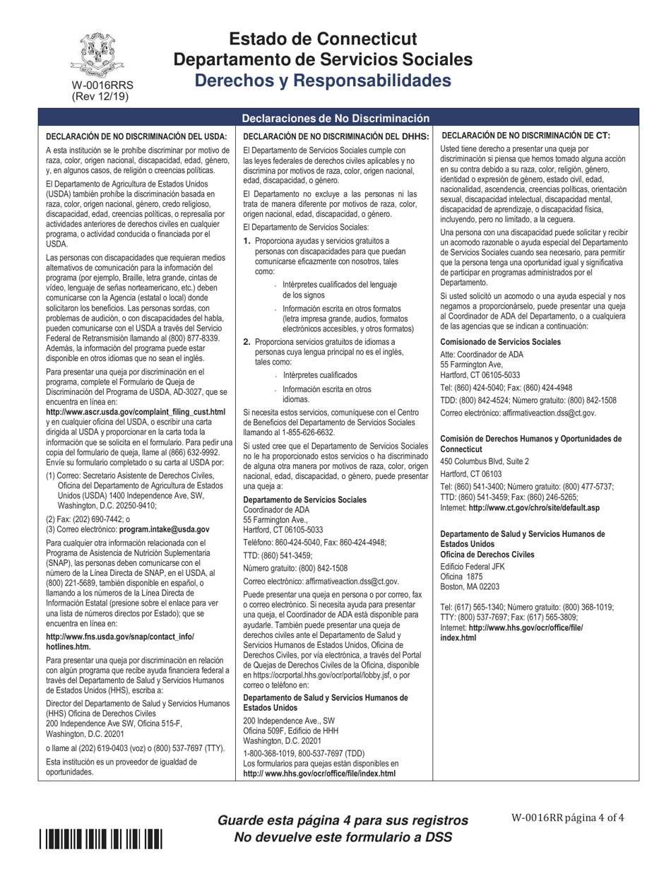 Formulario W-1ES Solicitud De Beneficios - Connecticut (Spanish), Page 22