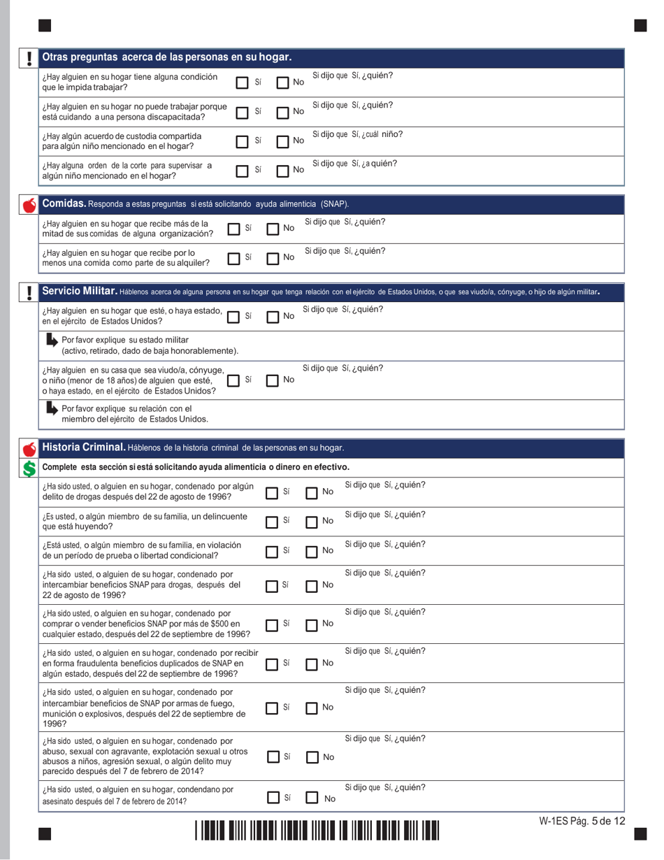 Formulario W-1ES Solicitud De Beneficios - Connecticut (Spanish), Page 9