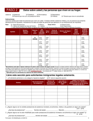 Formulario 100 Solicitud De Prestaciones De Alimentos, Asistencia Monetaria, Asistencia Medica Y De Guarderia - Delaware (Spanish), Page 4