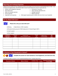 Form 100 Application for Food Benefits, Cash, Medical, and Child Care Assistance - Delaware, Page 10