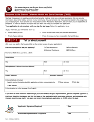 Form 100 Application for Food Benefits, Cash, Medical, and Child Care Assistance - Delaware, Page 2