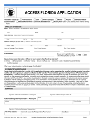 Form CF-ES2337 Access Florida Application - Florida, Page 3