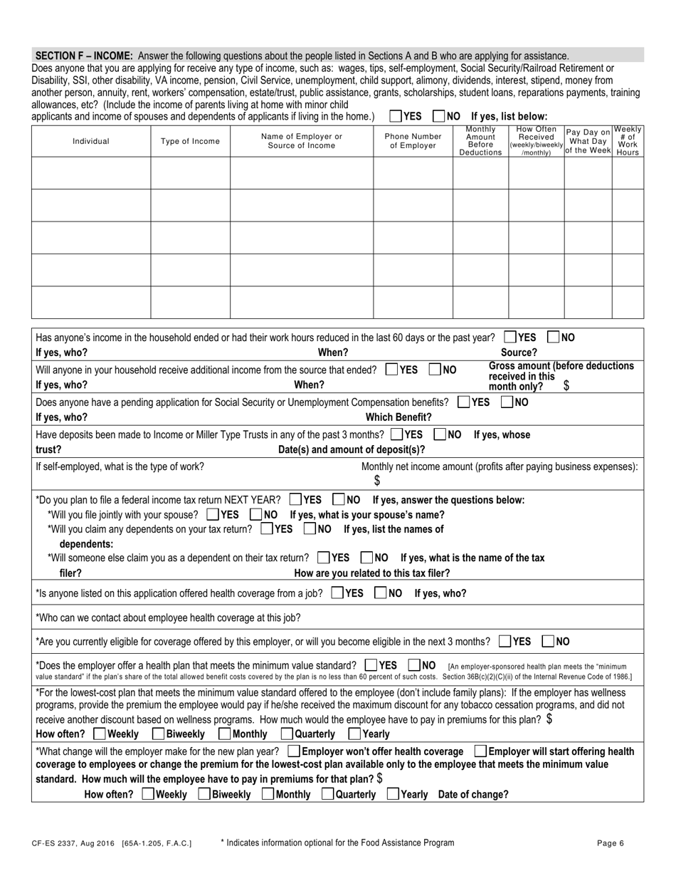 Form Cf Es2337 Fill Out Sign Online And Download Printable Pdf Florida Templateroller 8689