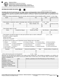 Formulario IL444-2378BS Solicitud Para Asistencia Economica - Asistencia Medica -asistencia Para Nutricion Suplementaria (Snap) - Illinois (Spanish), Page 12