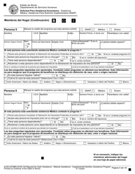 Formulario IL444-2378BS Solicitud Para Asistencia Economica - Asistencia Medica -asistencia Para Nutricion Suplementaria (Snap) - Illinois (Spanish), Page 5