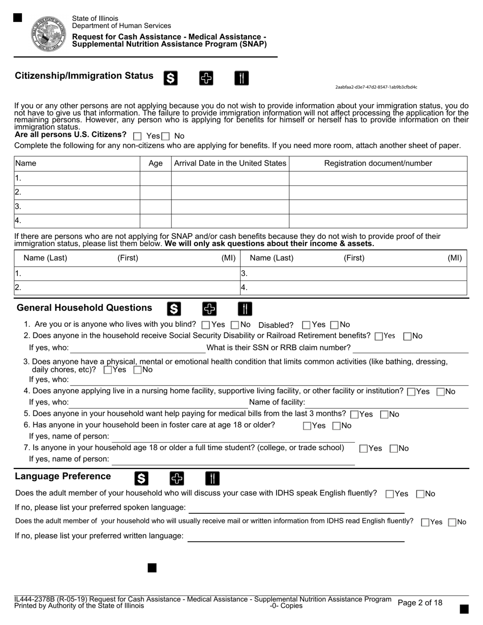 Form Il444 2378b Fill Out Sign Online And Download Fillable Pdf Illinois Templateroller 9717