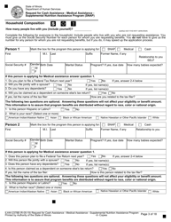 Form IL444-2378B Request for Cash Assistance - Medical Assistance - Supplemental Nutrition Assistance Program (Snap) - Illinois, Page 3