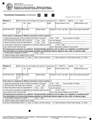 Form IL444-2378B Request for Cash Assistance - Medical Assistance - Supplemental Nutrition Assistance Program (Snap) - Illinois, Page 4