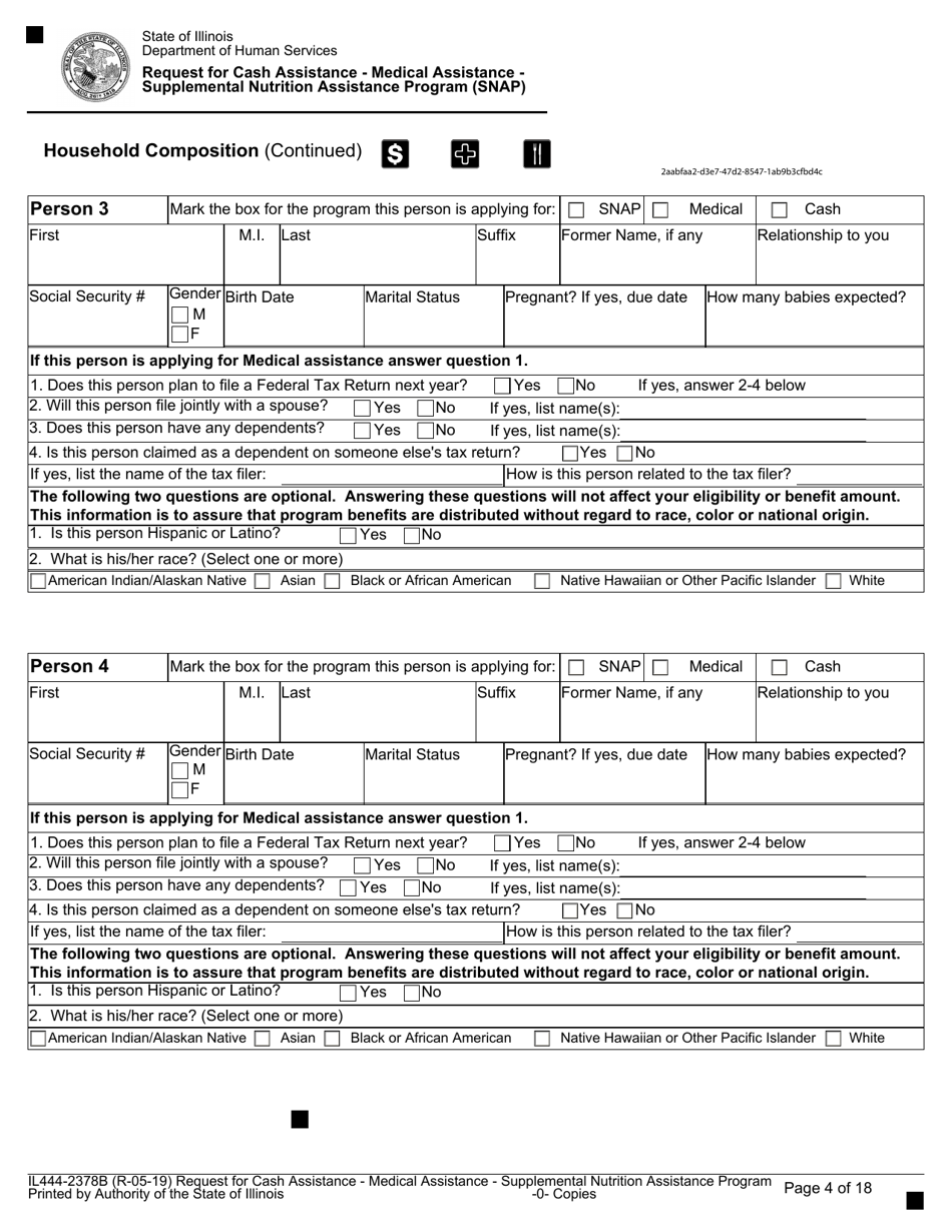 Form Il444 2378b Fill Out Sign Online And Download Fillable Pdf Illinois Templateroller 7802