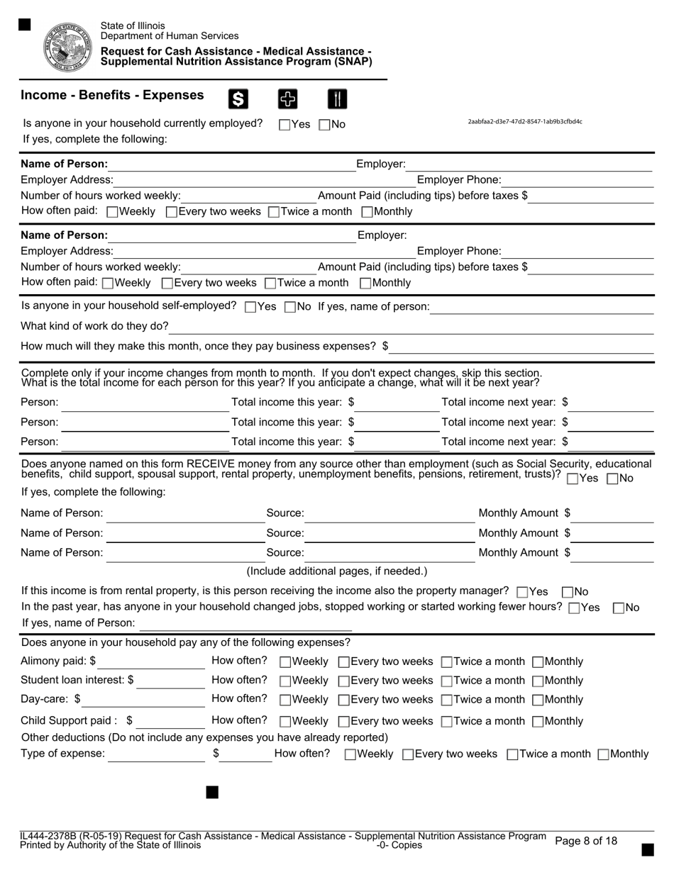 Form IL444-2378B - Fill Out, Sign Online and Download Fillable PDF ...