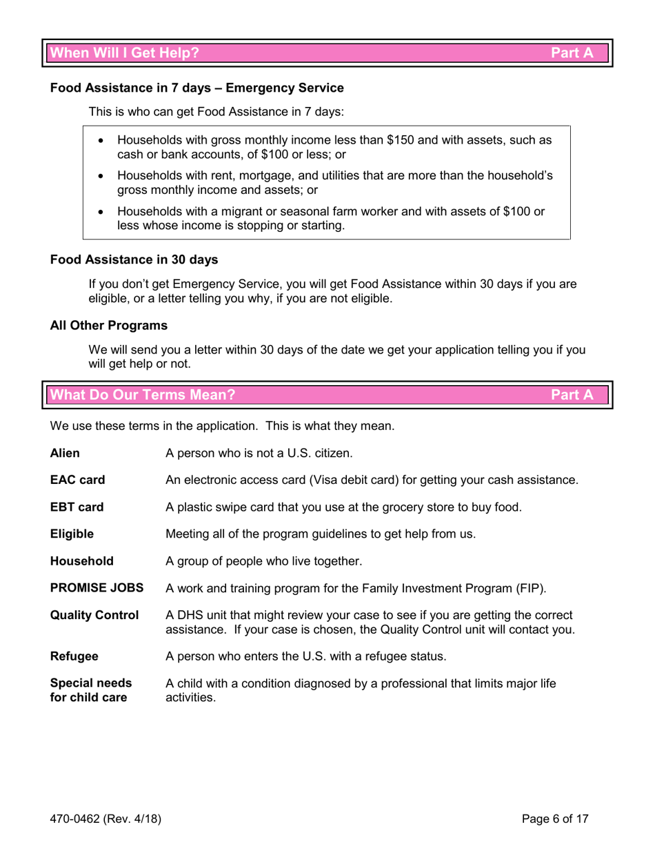 Form 470-0462 Financial Support Application - Iowa, Page 6