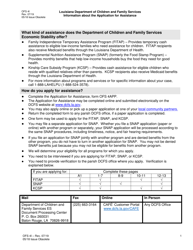 Form OFS4I Application for Assistance - Louisiana