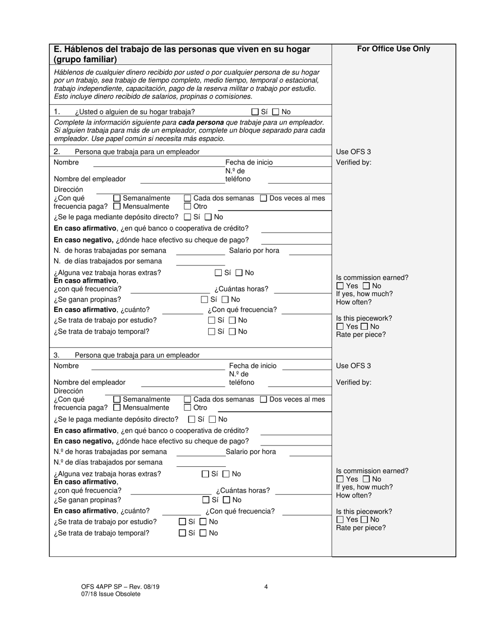 Formulario OFS4I Solicitud De Asistencia - Louisiana (Spanish), Page 14