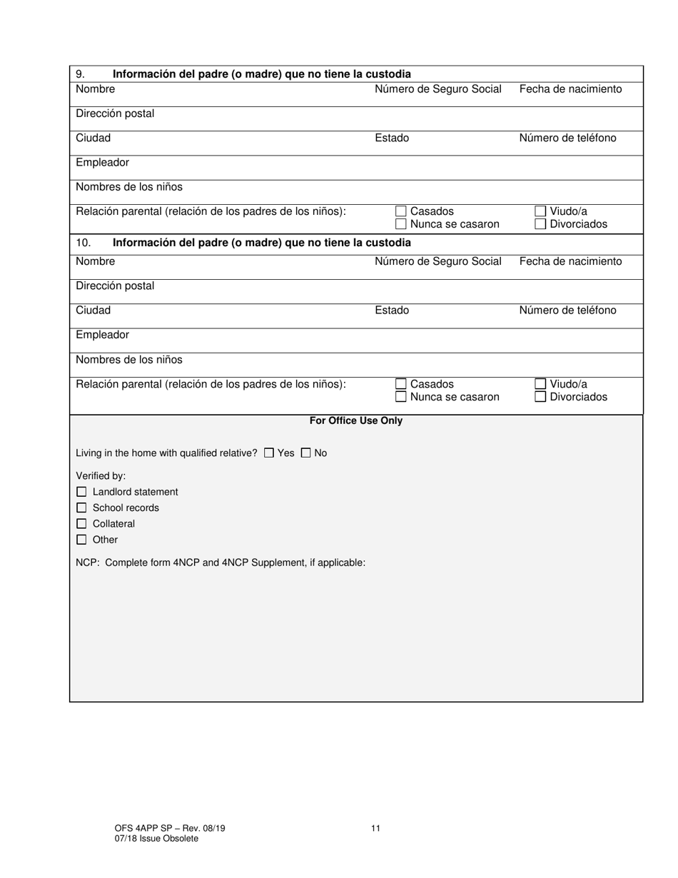 Formulario OFS4I Solicitud De Asistencia - Louisiana (Spanish), Page 21