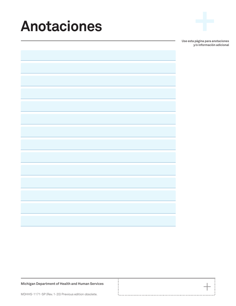 Formulario MDHHS-1171-SP Solicitud De Asistencia - Michigan (Spanish), Page 10