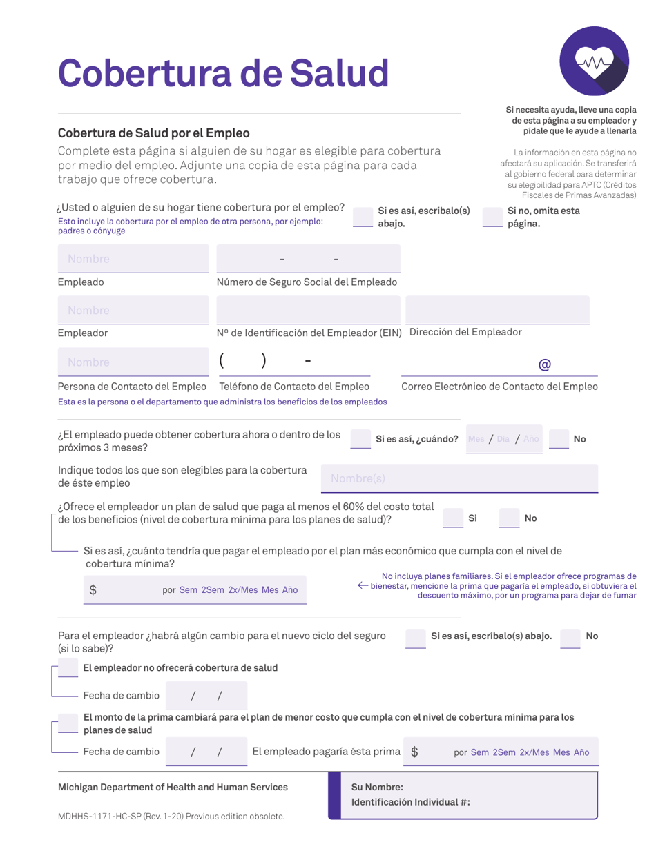 Formulario MDHHS-1171-SP Solicitud De Asistencia - Michigan (Spanish), Page 15