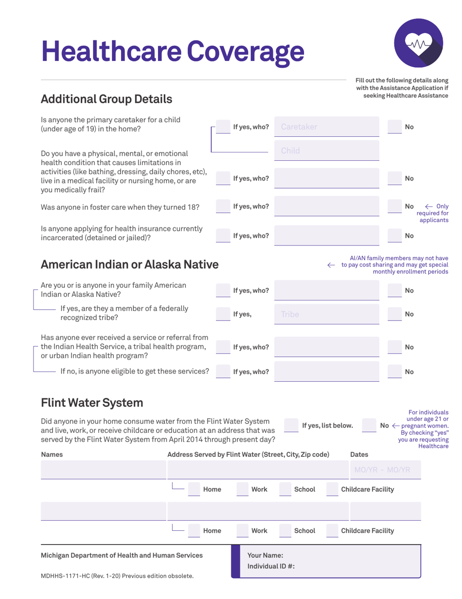 Form MDHHS-1171 Assistance Application - Michigan, Page 11
