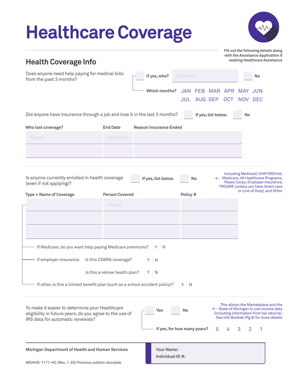 Form MDHHS-1171 Assistance Application - Michigan, Page 13