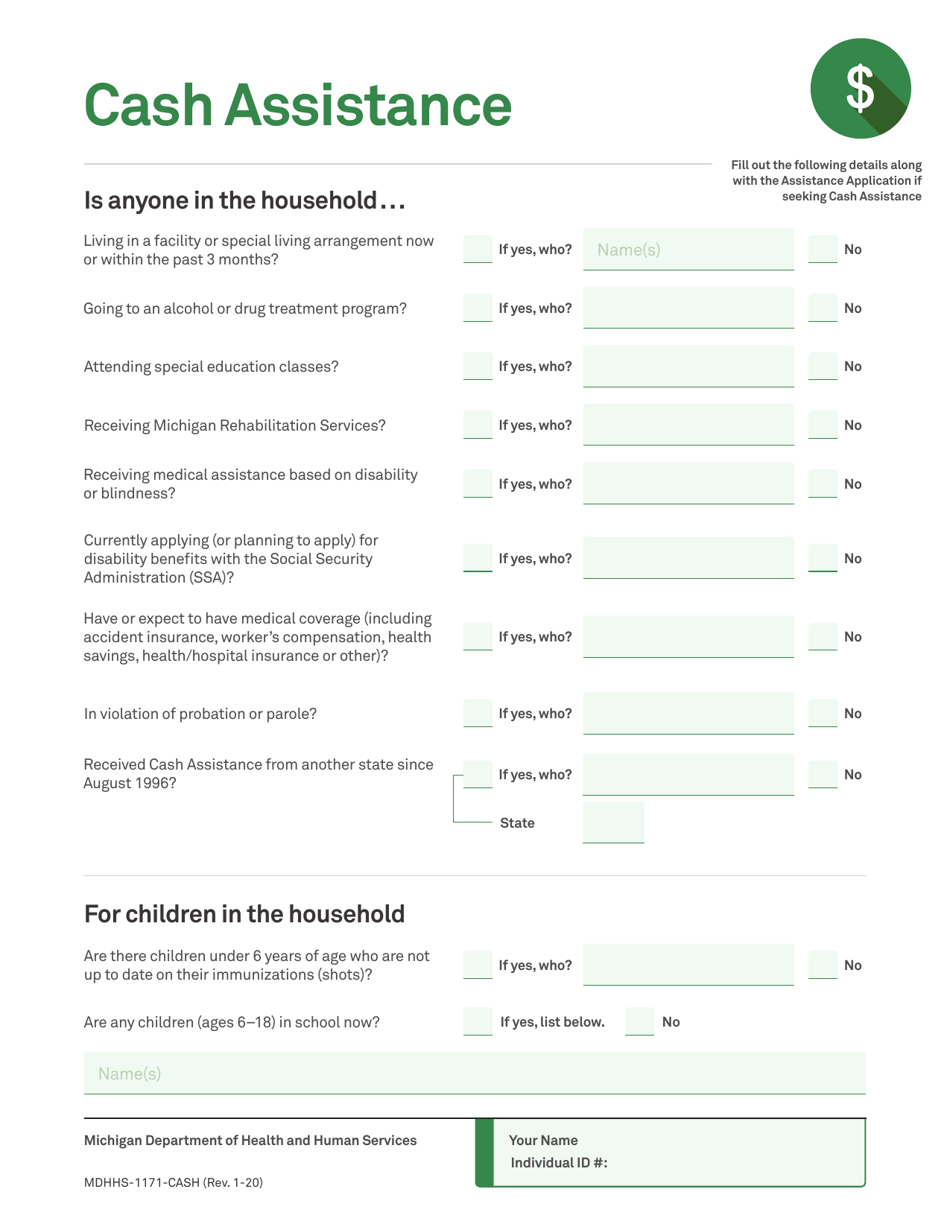 Form MDHHS-1171 Assistance Application - Michigan, Page 17