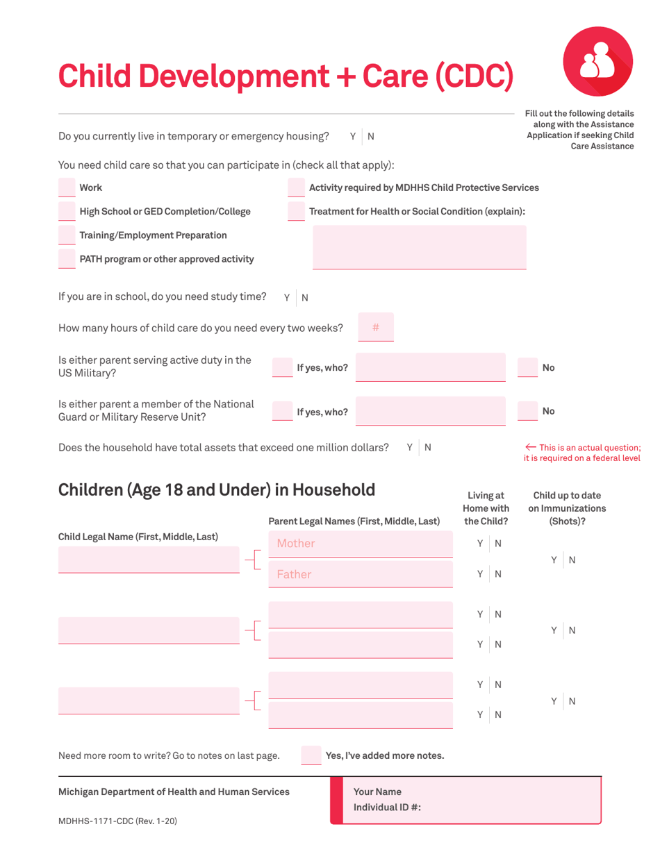 Form MDHHS-1171 Assistance Application - Michigan, Page 18