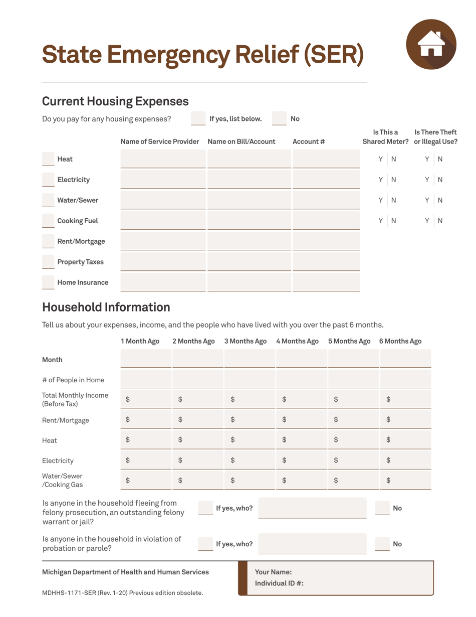 Form MDHHS-1171 Assistance Application - Michigan, Page 20