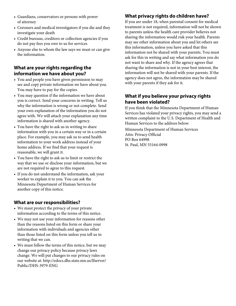 Form DHS-5223-ENG Combined Application Form - Minnesota, Page 14