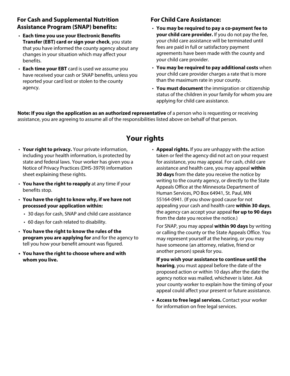 Form DHS-5223-ENG Combined Application Form - Minnesota, Page 16