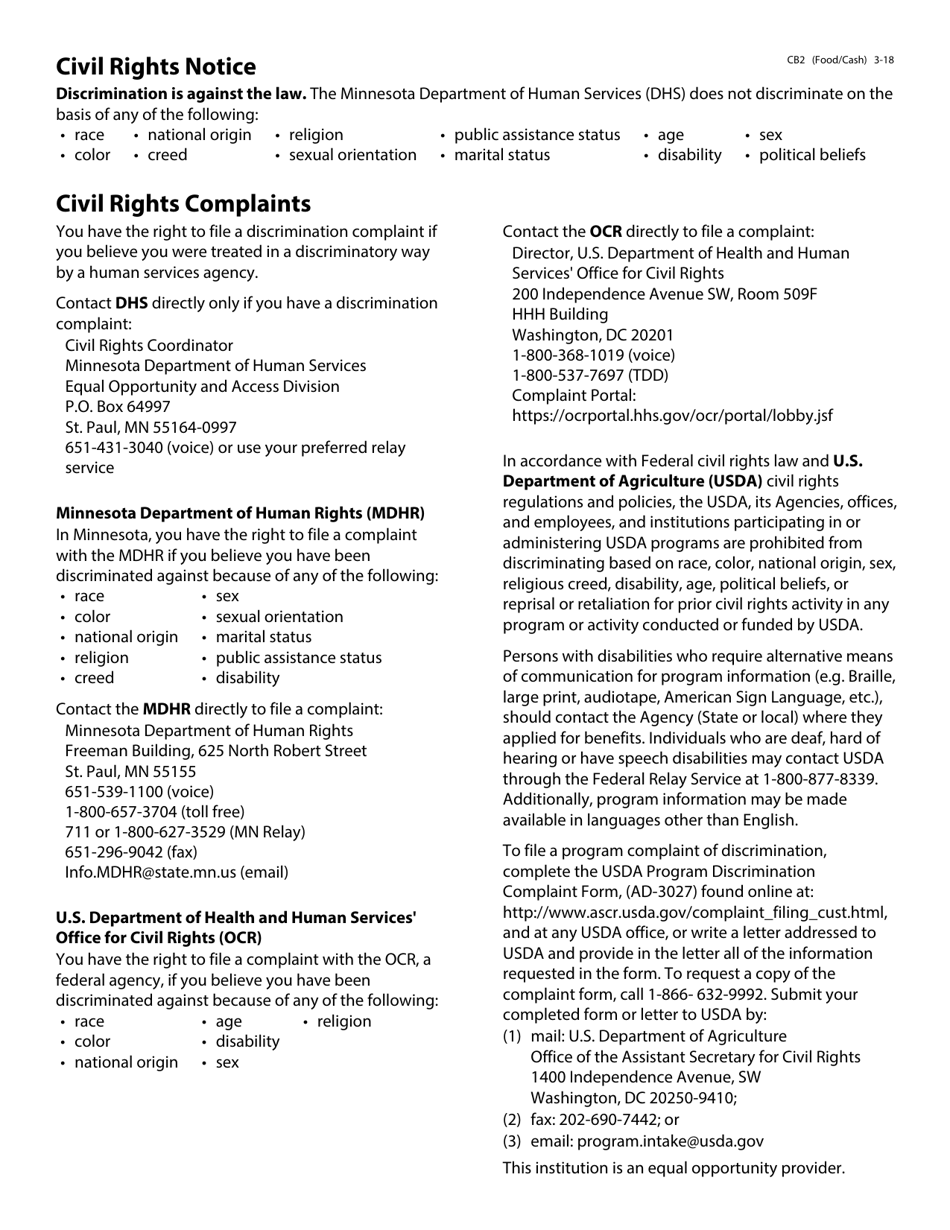 Form DHS-5223-ENG Combined Application Form - Minnesota, Page 20