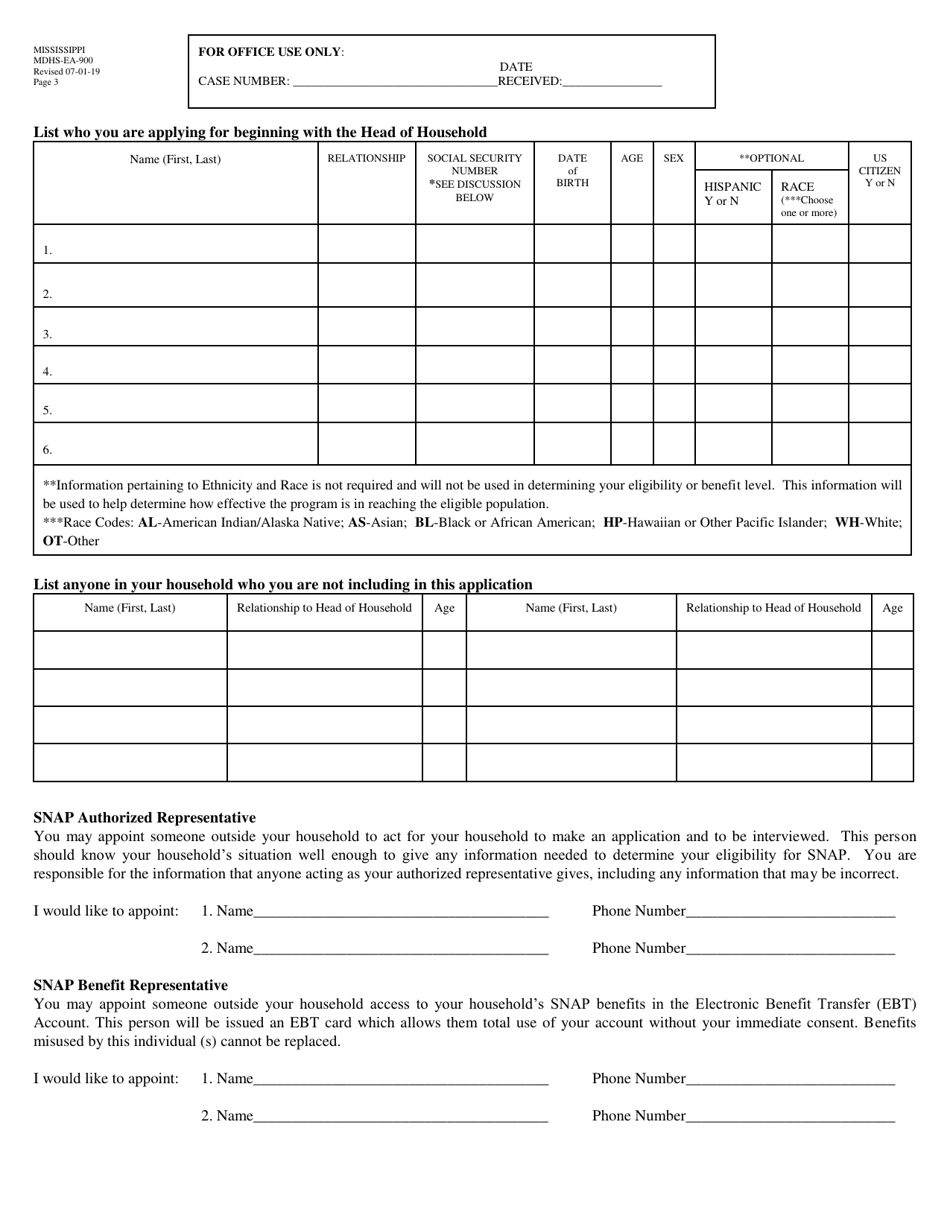 Form Mdhs Ea 900 Fill Out Sign Online And Download Printable Pdf Mississippi Templateroller 6832