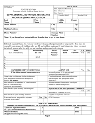 Form DPHHS-HCS-252 Supplemental Nutrition Assistance Program (Snap) Application - Montana, Page 2
