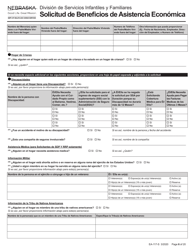 Formulario EA-117-S Solicitud De Beneficios De Asistencia Economica - Nebraska (Spanish), Page 6
