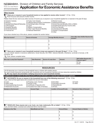 Form EA-117 Application for Economic Assistance Benefits - Nebraska, Page 10