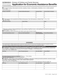 Form EA-117 Application for Economic Assistance Benefits - Nebraska, Page 11