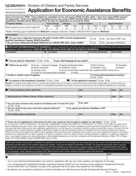 Form EA-117 Application for Economic Assistance Benefits - Nebraska, Page 3