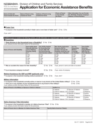 Form EA-117 Application for Economic Assistance Benefits - Nebraska, Page 6