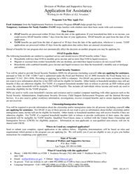 Document preview: Form 2993-EG Application for Assistance - Nevada