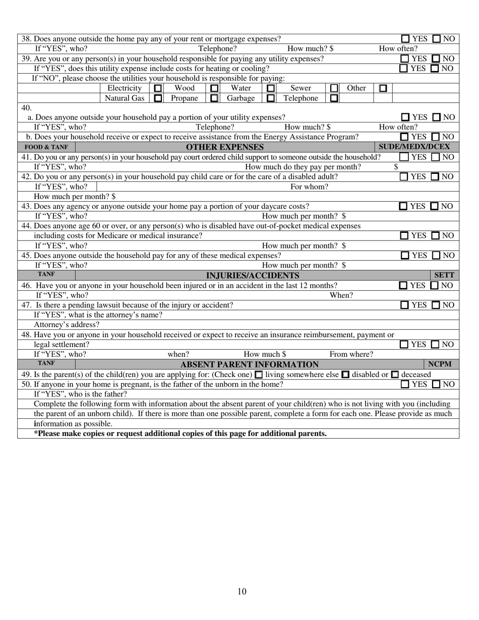 Form 2993-EG Application for Assistance - Nevada, Page 10