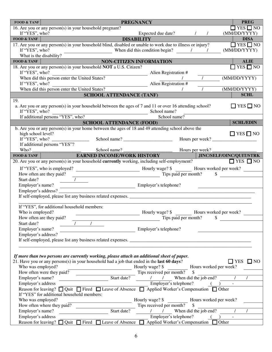 Form 2993-EG Application for Assistance - Nevada, Page 6