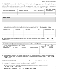 Form WFNJ-1J Application and Affidavit for Public Assistance - New Jersey, Page 7