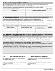 Form HSD100 Application for Assistance - New Mexico, Page 6