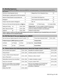 Form HSD100 Application for Assistance - New Mexico, Page 9