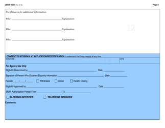 Form LDSS-4826 Snap Application / Recertification - New York, Page 10