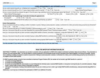 Form LDSS-4826 Snap Application / Recertification - New York, Page 6
