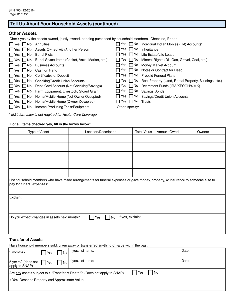 Form SFN405 Application for Assistance - North Dakota, Page 14