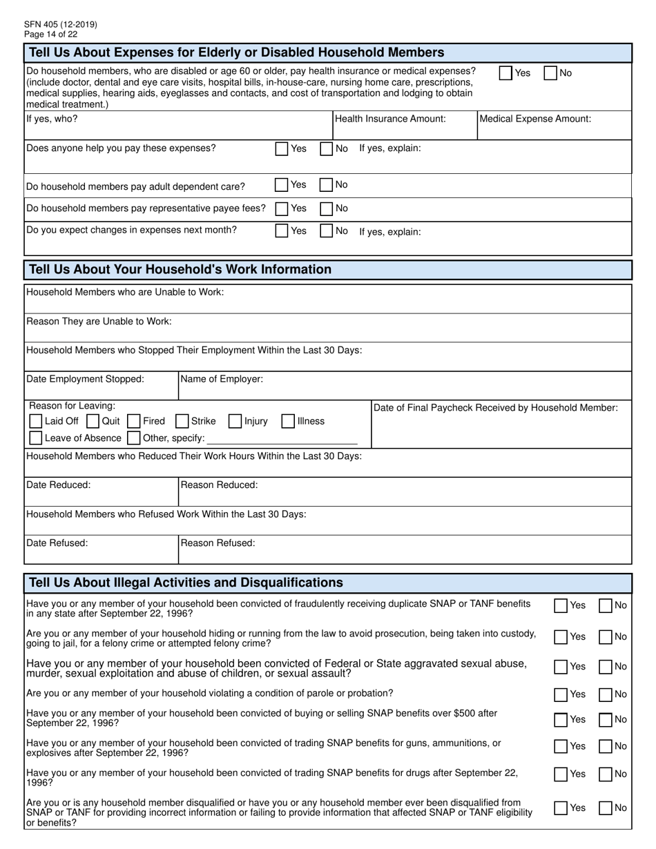 Form SFN405 Application for Assistance - North Dakota, Page 16
