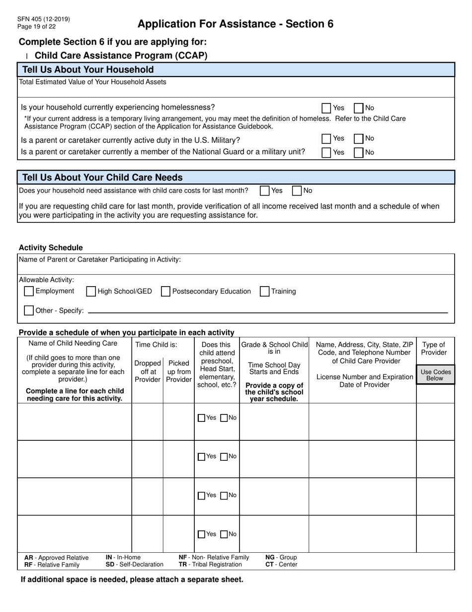 Form SFN405 Application for Assistance - North Dakota, Page 21