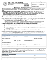 Form SFN405 Application for Assistance - North Dakota, Page 3